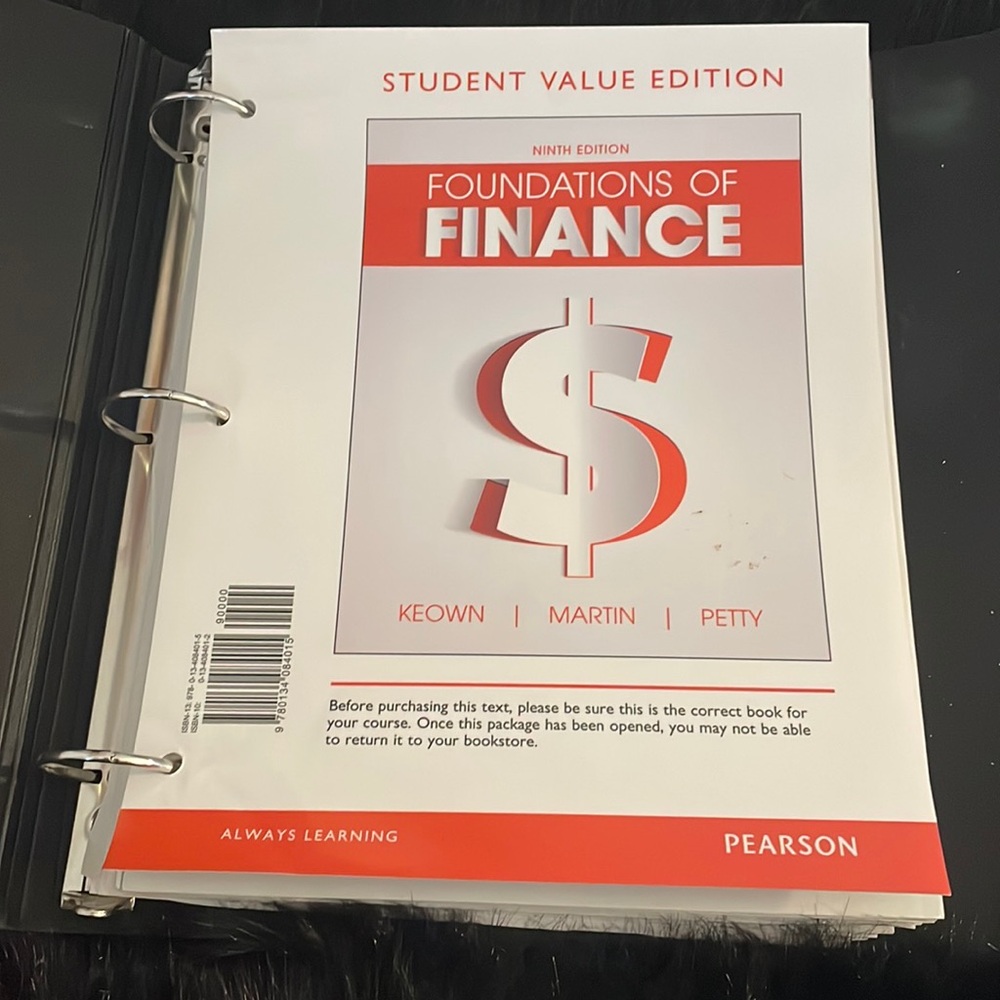 Foundations of Finance Textbook